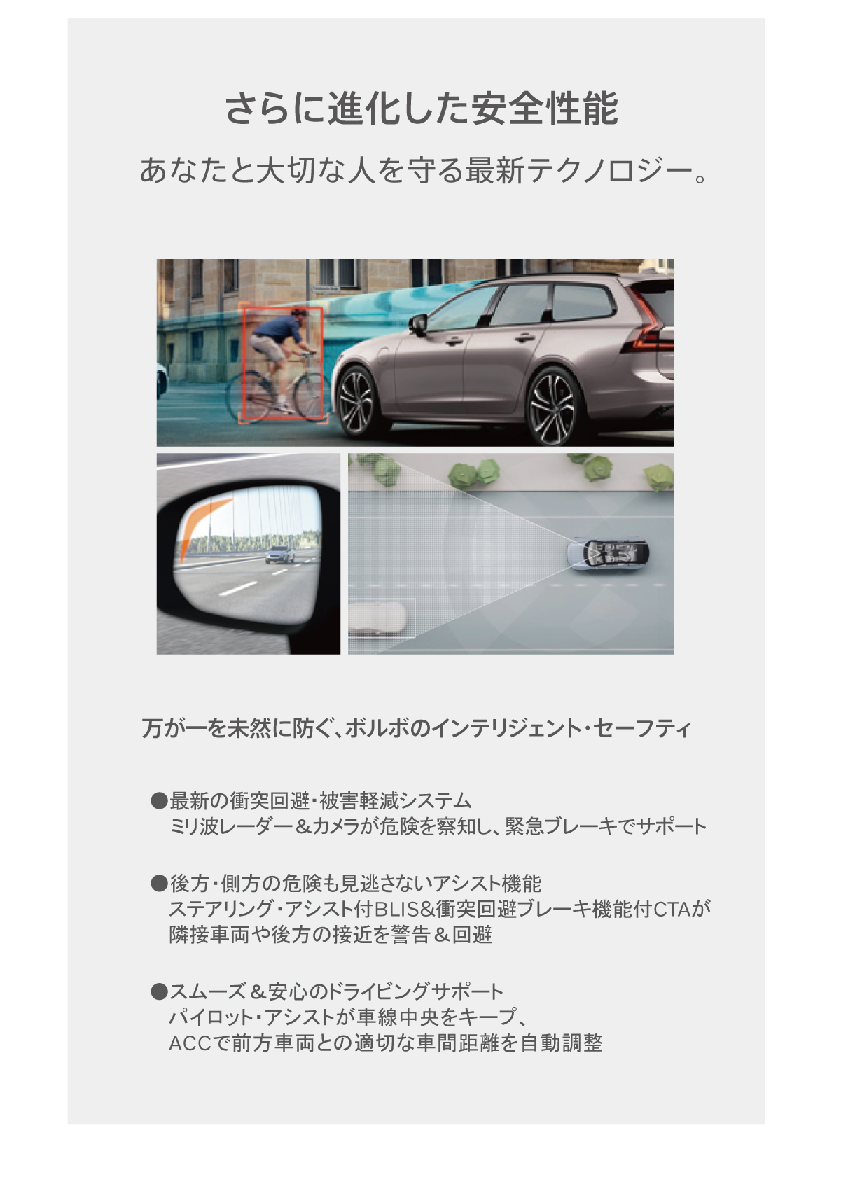 進化した安全性能 全モデル標準装備